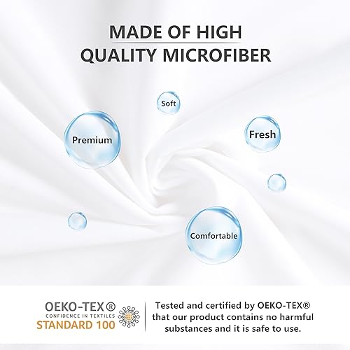 Miniatura 4 de Paquete de 2 protectores de colchón impermeables y transpirables, fundas de colchón suaves de primera calidad, silenciosas, con bolsillo profundo