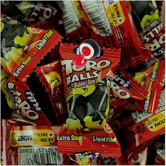 Liquid-Filled Bubblegum Sweets Variety   Mixed Fruit Flavours Chewy Gum Candy Selection - Fn 150 x Gum, Bubblegum El Torro Balls