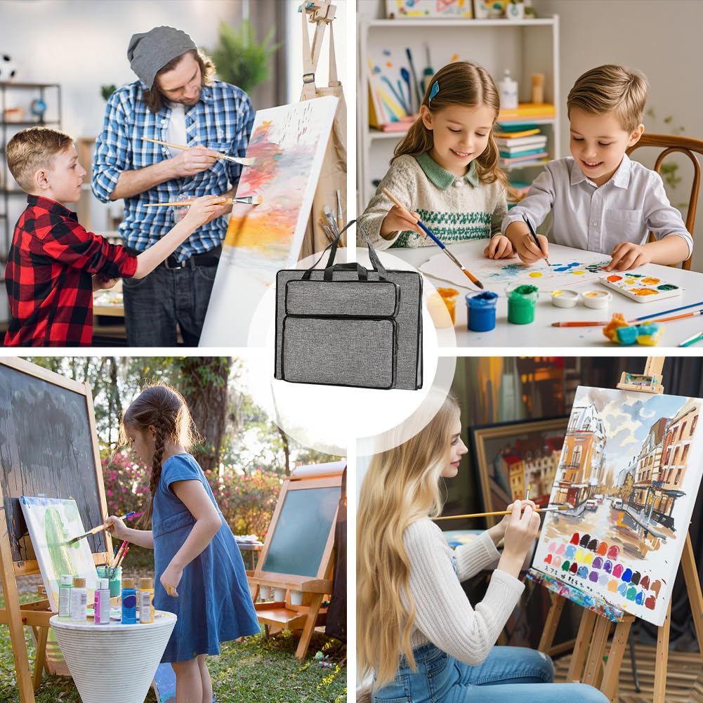 CEWROM A3 Zeichentasche, wasserdichte Transporttasche für Zeichenplatte & Skizzen – Tragbare Kunst-Portfolio-Tragetasche für Kinder & Künstler – Zeichenbrett Tasche, Künstlermappe, Kunsttasche