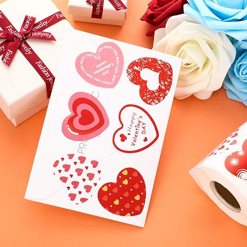 Miniatura 5 de Skylety 1000 calcomanías de corazón para el día de San Patricio, calcomanías temáticas de Pascua, rollo de calcomanías de trébol de corazón,