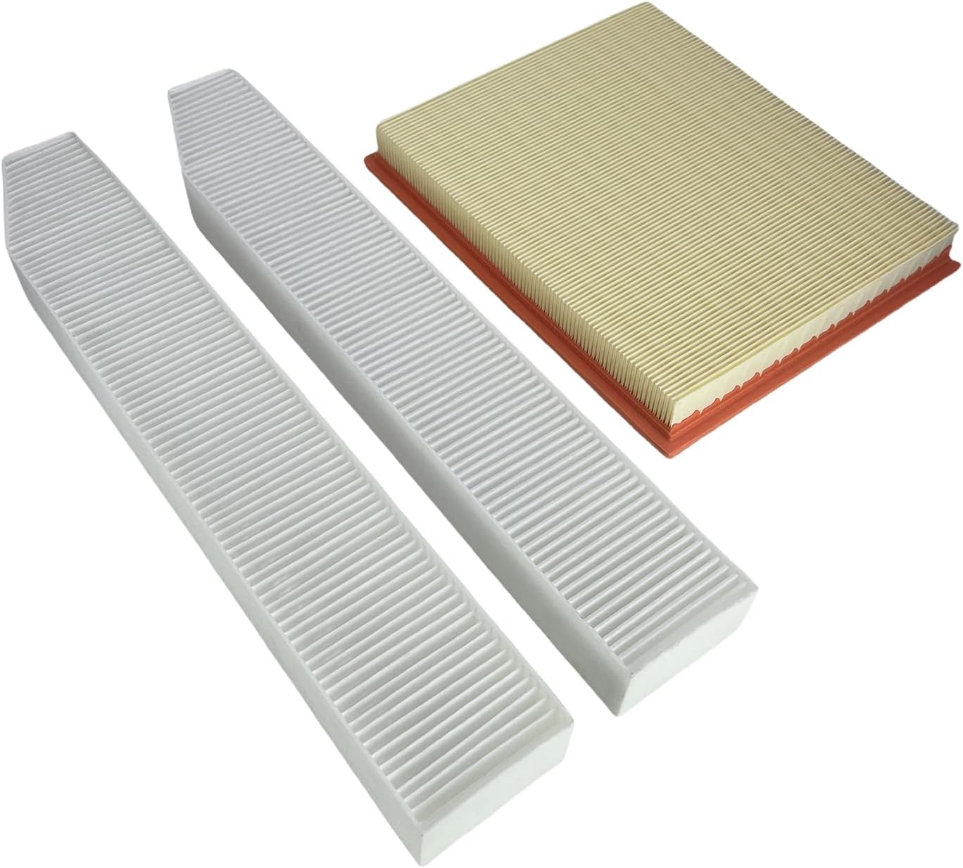 Engine Air Filter & 1 Pair Cabin Air Filter Fit for 1999-2004 Jeep Grand Cherokee 4.0L 4.7L Replace 53007386AB 5013595AB