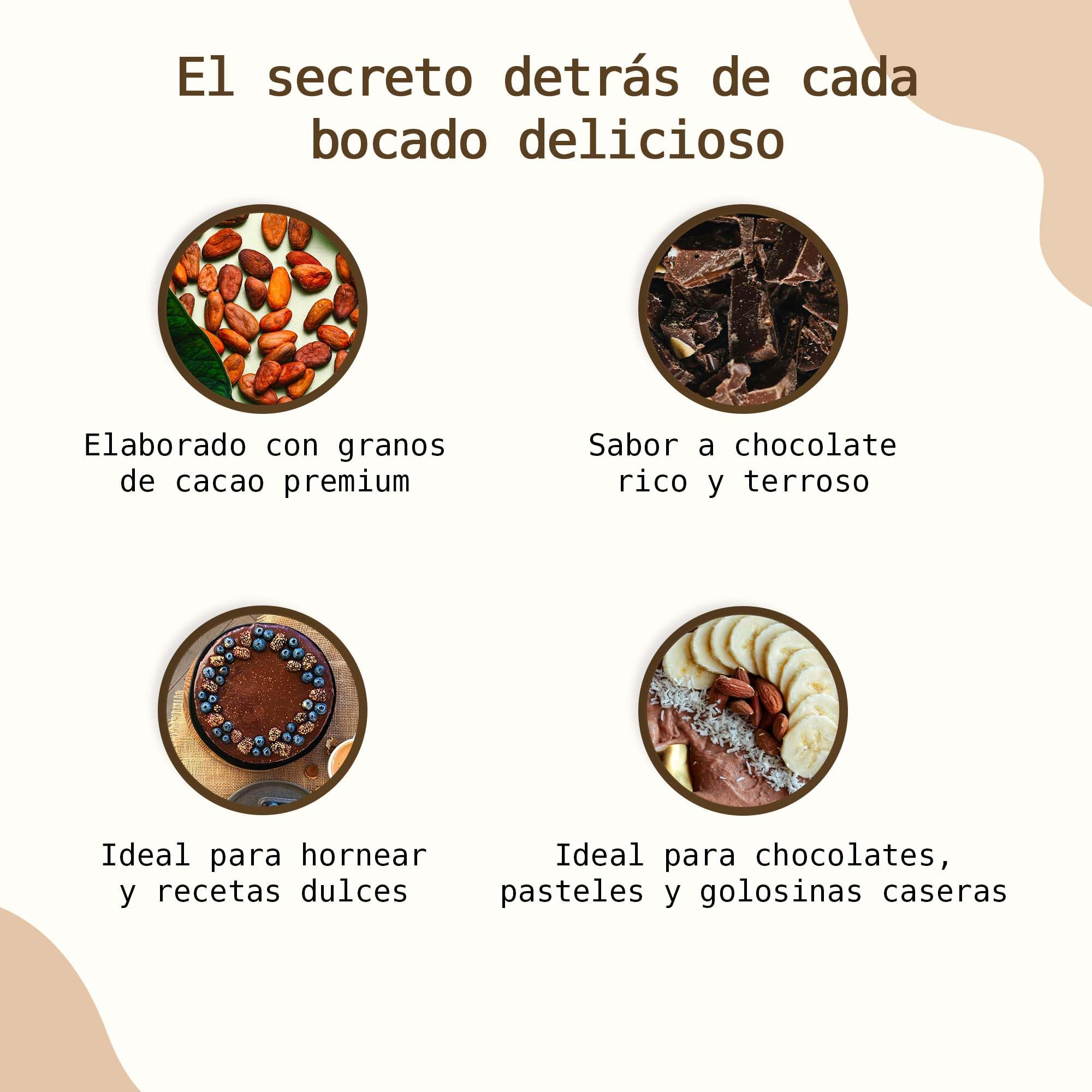 ROHKAKAO | 100% Theobroma cacao puro de Perú | Ecológico - Orgánico | Crudo | yado (1000 g)