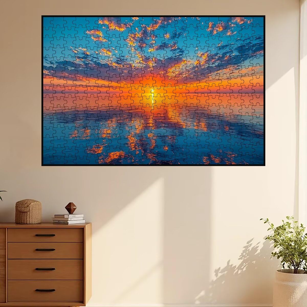 Puzzle 1500 Pezzi Oceano, Puzzle Tramonto per Adulti, Puzzles in Legno Intrattenimento Creativo, Divertimento, Puzzles Educativi Classici con Confezione di Alta Qualità Idea Regalo Donna Decor -2612
