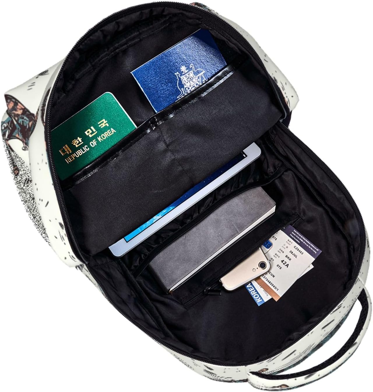 Skiing With Gear Set Cute Backpack Waterproof Lightweight Casual Backpack One Size Daypack Travel Laptop Bag For Men Women image 5