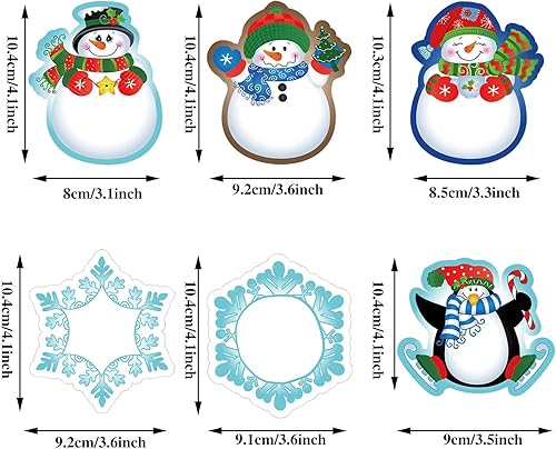 Miniatura 2 de Outus 24 blocs de notas de Navidad, copos de nieve de invierno, muñeco de nieve, notas de Navidad, notas adhesivas para trabajo, estudio, decoración