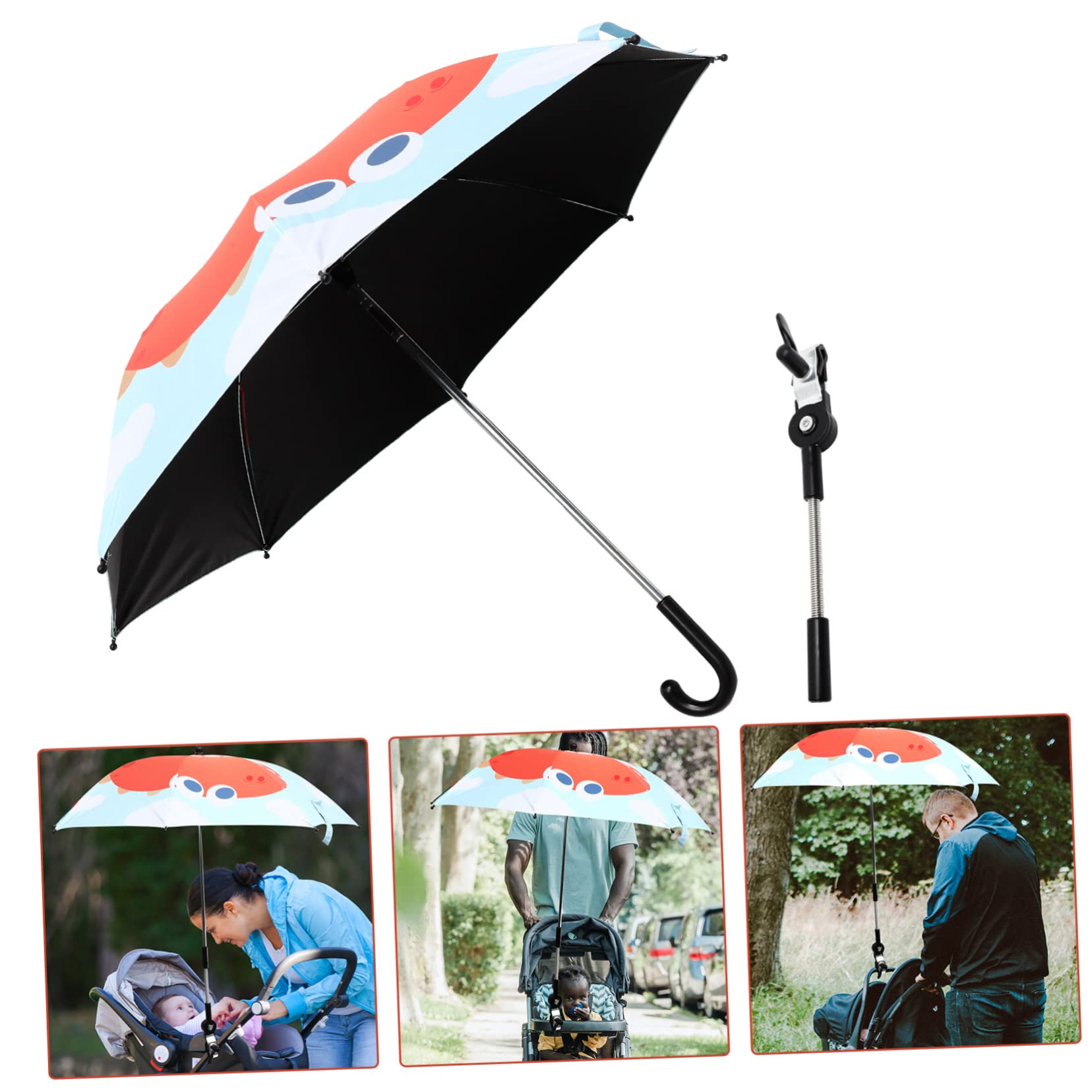 BESTonZON 3sätze Verstellbare Uv-schutz-strand Und Kinderwagen- Große -up-parasol Für Outdoor-aktivitäten Leicht Und Langlebig