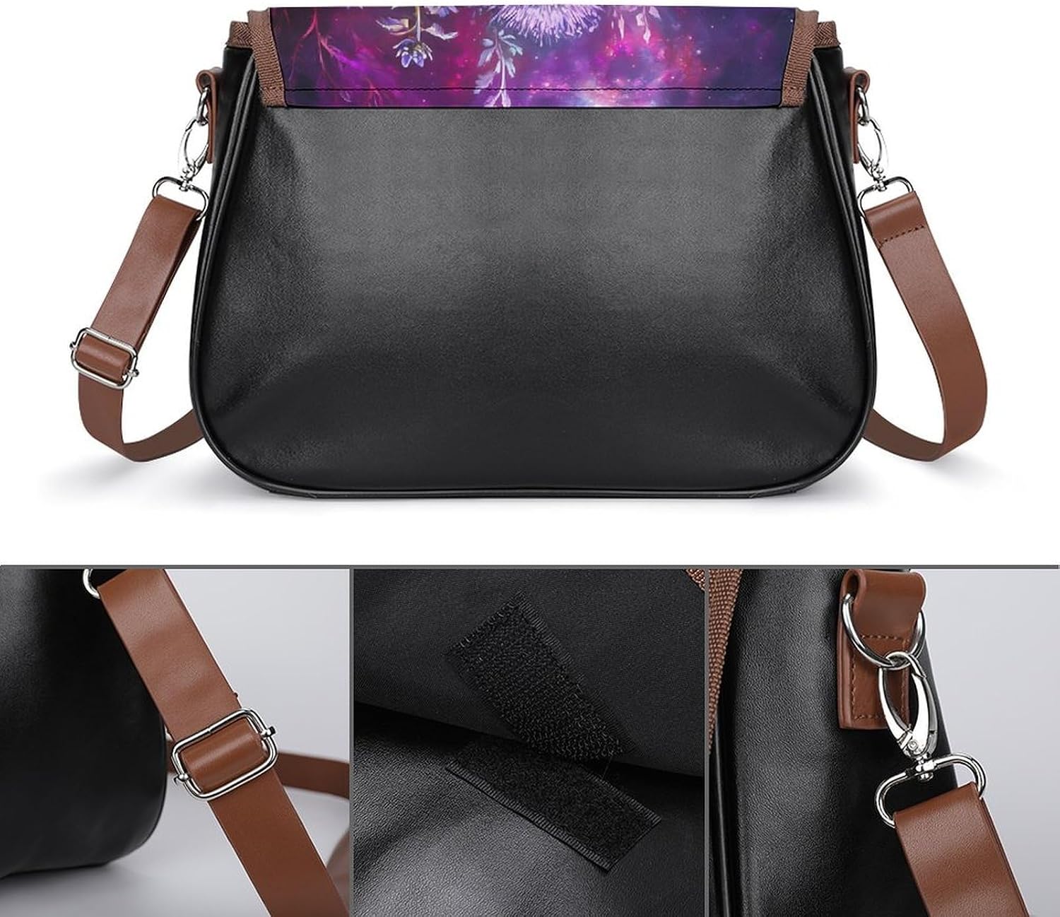 Skull Book Women's Crossbody Bags Leather Messenger Handbag Small Shoulder Bag Purse