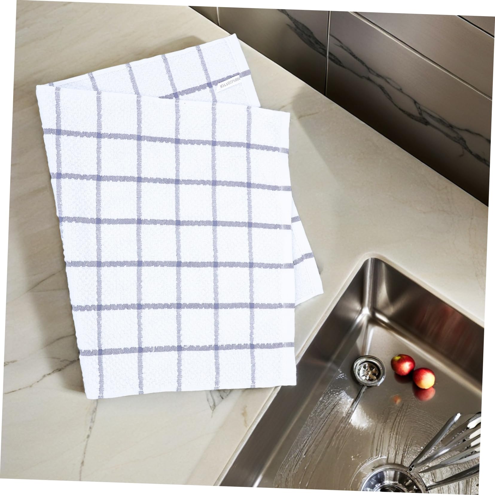Luxshiny Paños de Cocina de Algodón Absorbente, 6 Piezas Multiusos