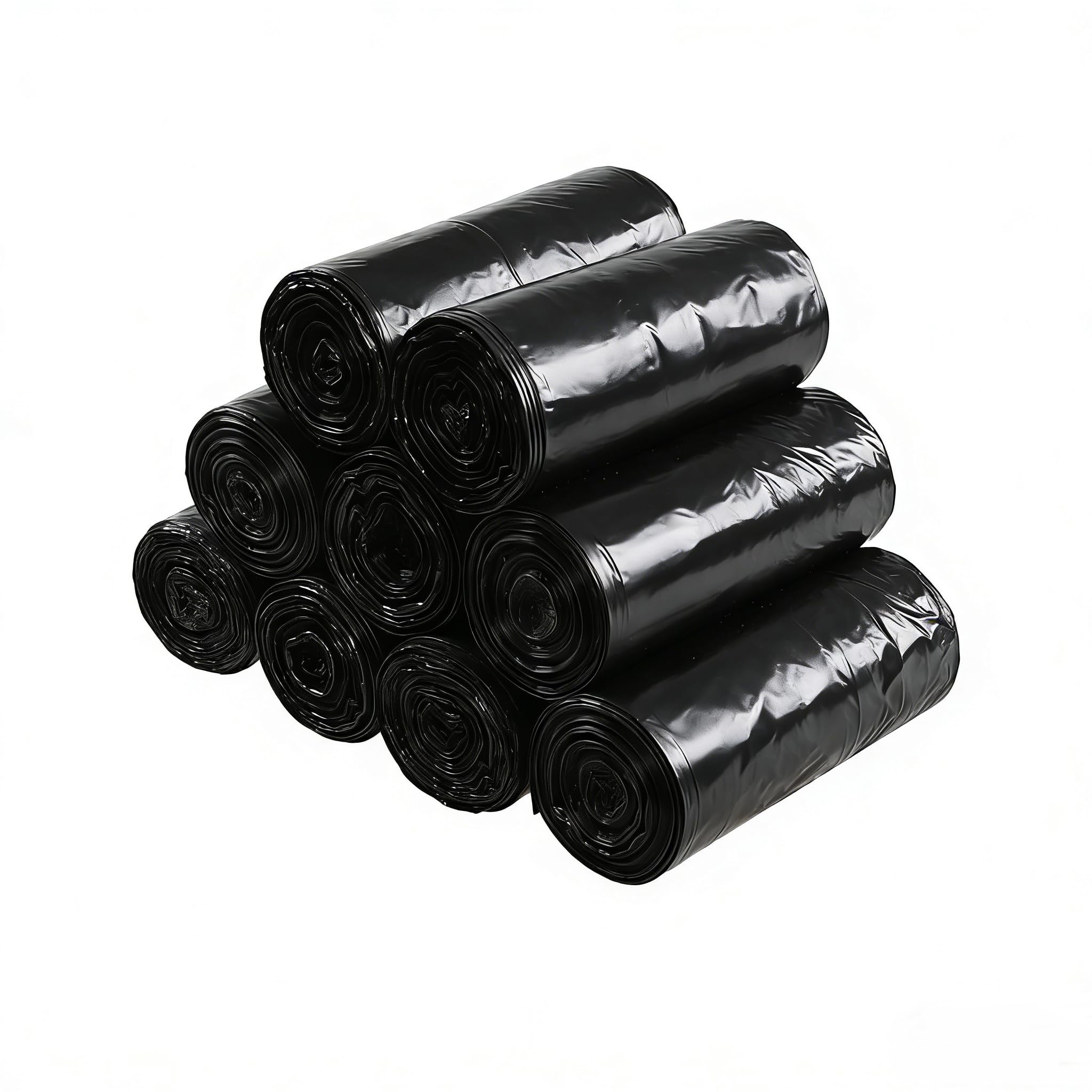 Müllbeutel, Kunststoff, 50 l, Müllbeutel, Schwarz, 9 Rollen, 225 Stück