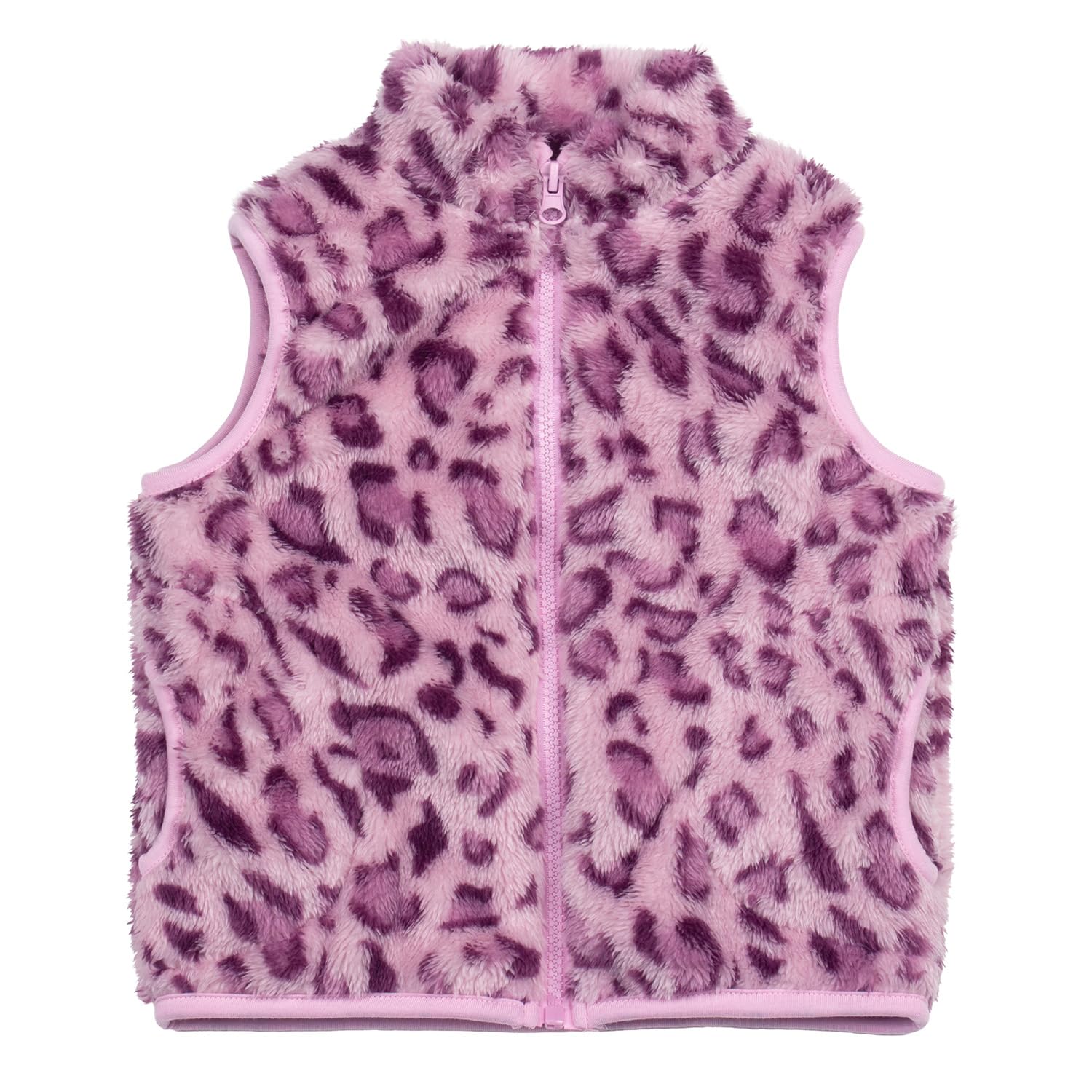 JESKIDS Girls' Boys Sherpa Fleece Vest Outwear Lightweight Solid Color Cute Jacket with Pockets 2-11 Years