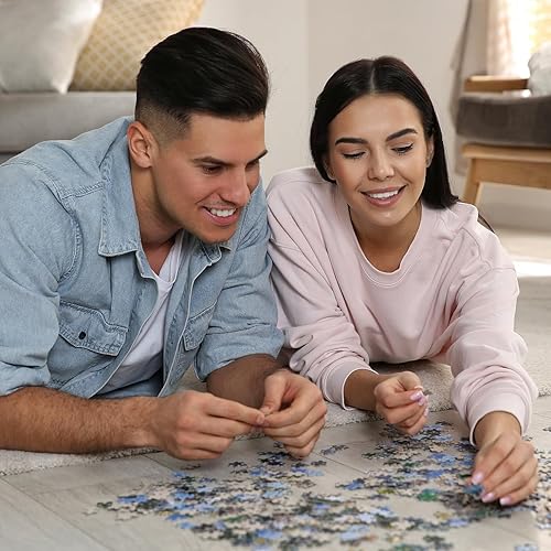 Miniatura 5 de Moruska Rompecabezas de fantasía para adultos de 1000 piezas, castillo de cascada, escena de película, rompecabezas de la Tierra Media, rompecabezas