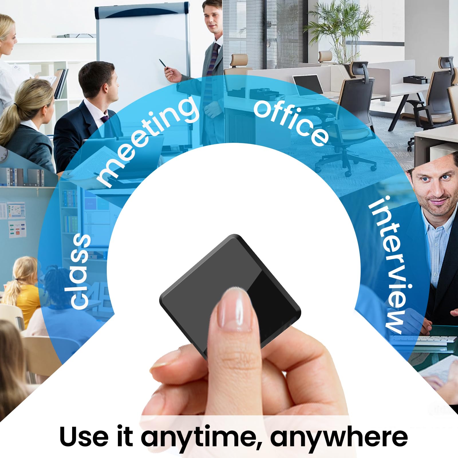 Voice Recorder - 64GB Listening Devices - Clear Audio Quality, Mini Small Recording Devices, Audio Recorder for Car,Meetings,Lecture,Interview