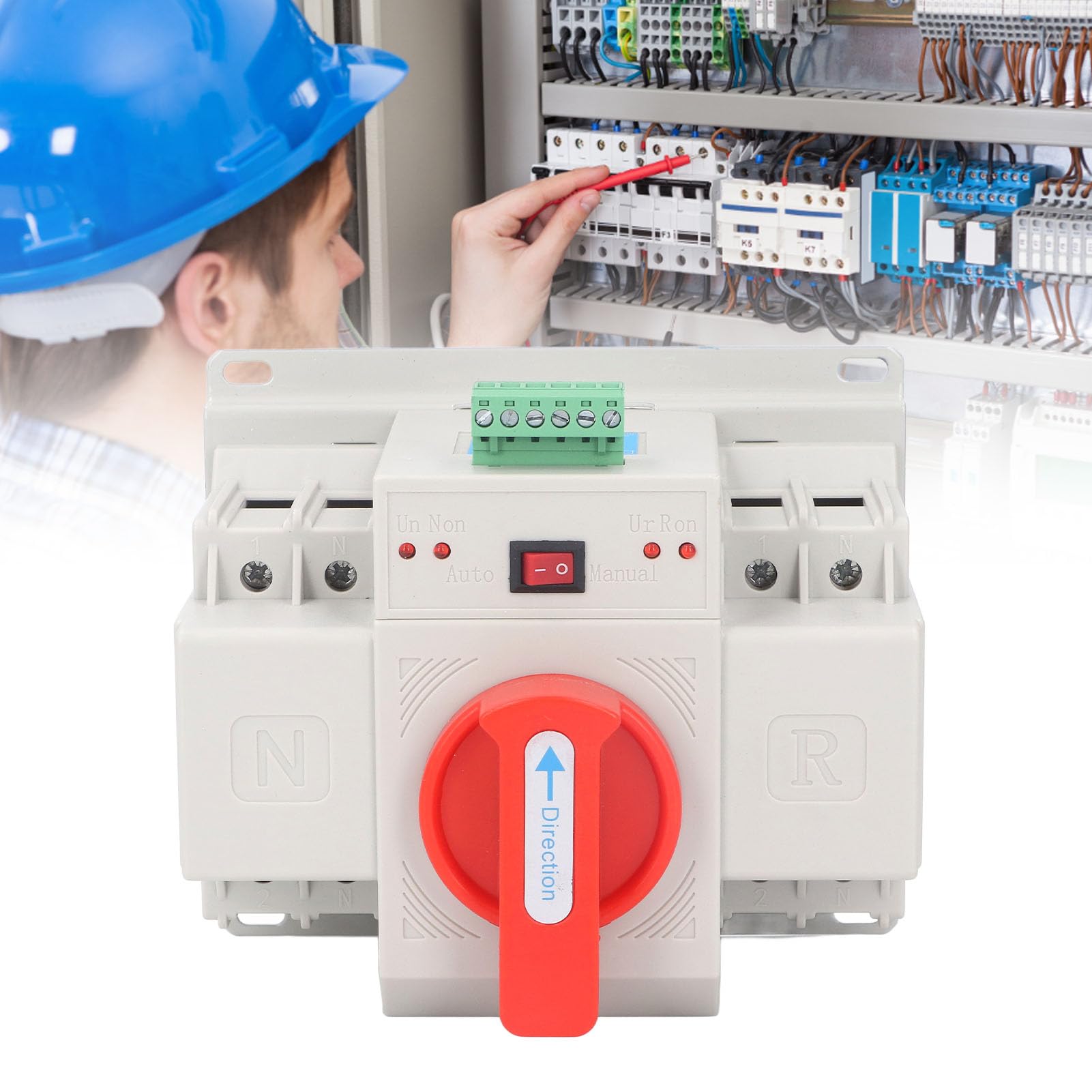 Xiuganpo Interruttore di Trasferimento Automatico Manuale Mini 2P, ATS