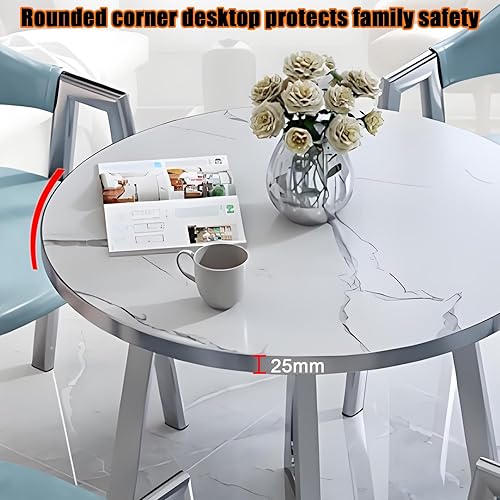 Miniatura 3 de YVYKFZD Juego de mesa y silla para sala de recepción de oficina, juego de mesa de comedor de cocina y café, mesa de conferencias redonda simple para