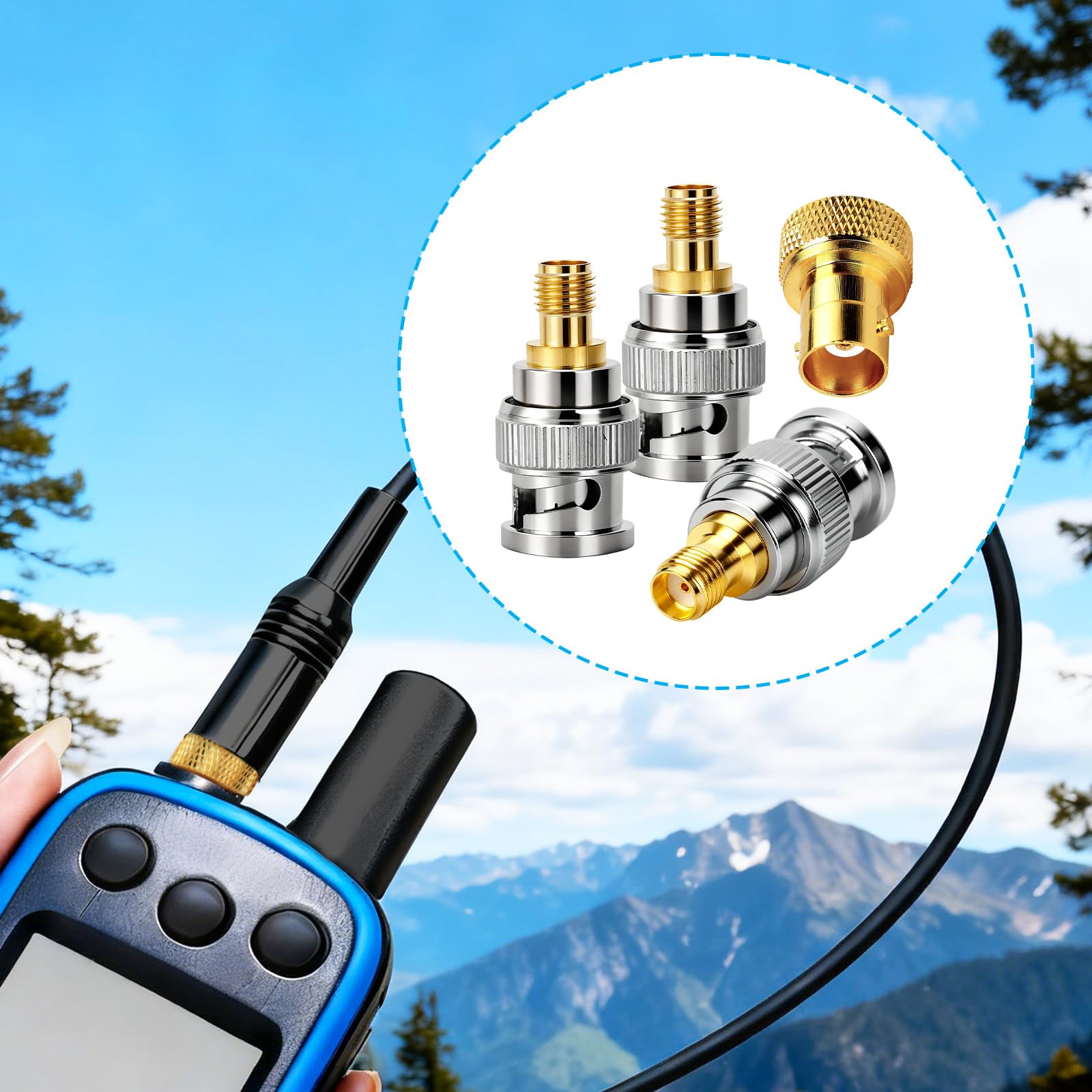 Kit Connettore Antenna GPS Compatibile con GPS Alpha 100/200/200i & Astro 220/320/430, 4 Pezzi
