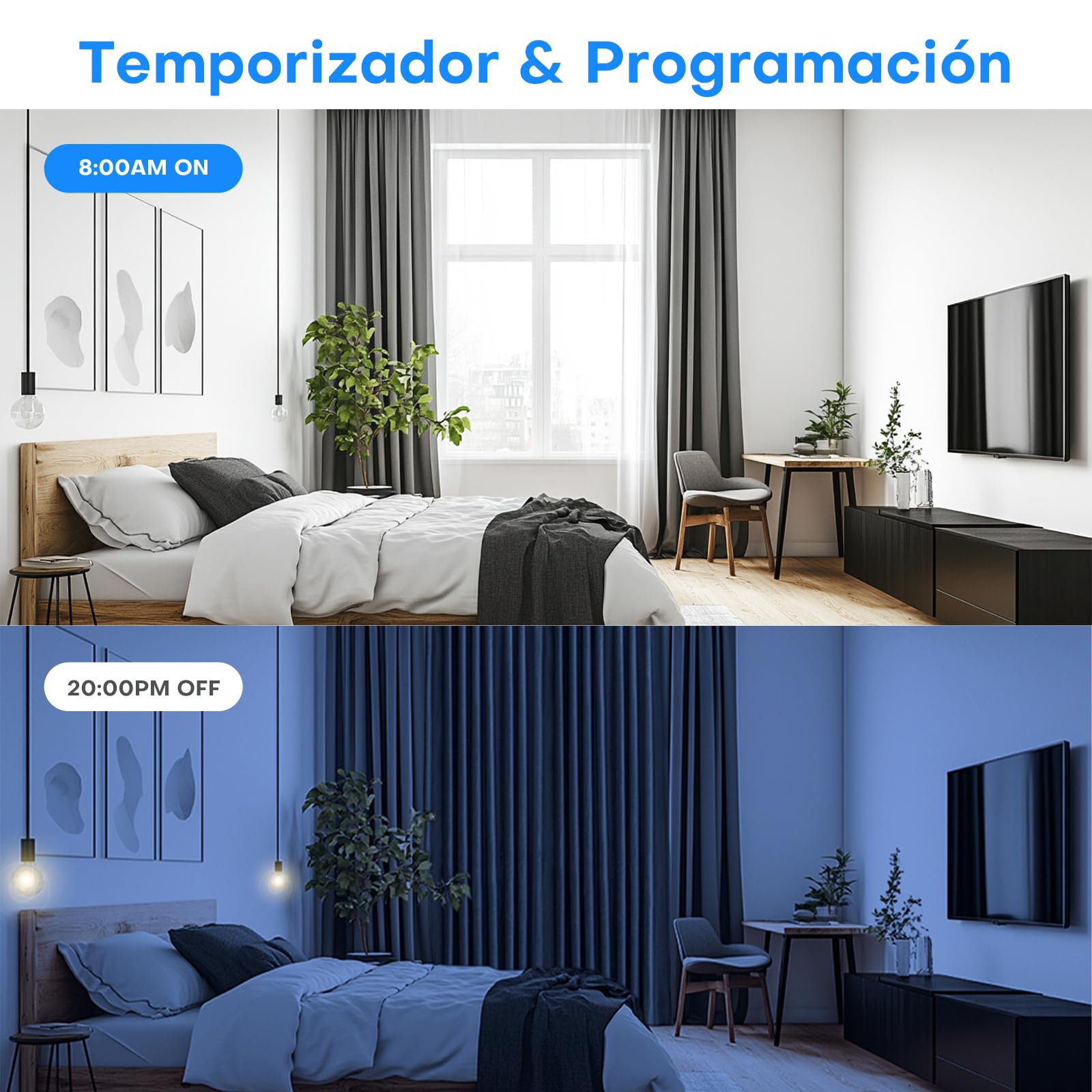 Maxcio Interruptor de persiana WiFi, Interruptor Inteligente Persiana LED Compatible con HomeKit, Alexa y Google Home, Calibración con un Solo Clic, Control de Porcentaje, Remoto y Control por Voz