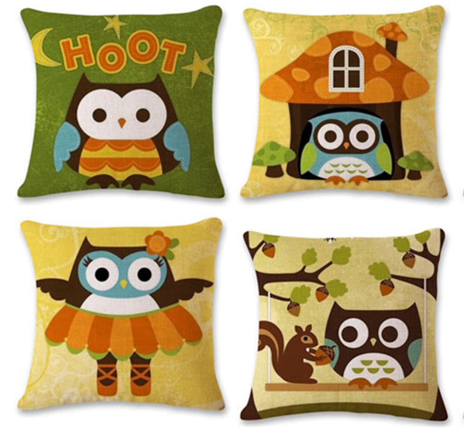 Housses de coussin d'extérieur imperméables vertes 70x70 cm