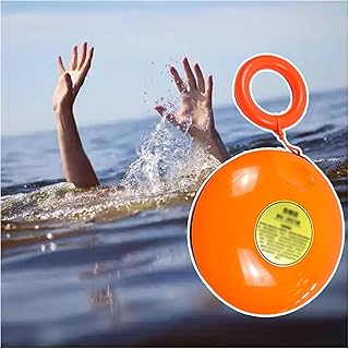 Emergency Rescue Disc, Orange Portable Water Life Saving Frisbee for Adults/Kids, with 131ft Rope, High-Visibility Water Rescue Tool Set,Marine Handthrow Life Saving Device for Flood Relief(5 Piece)