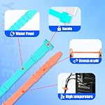 Reusable Cable Ties Cord Organizer for Earphone, Phone Charger, Computer, Mouse, Audio, 4.5 inch Silicone Cable Straps Wire Organizer in Home, Office, School, Kitchen (11.3cm, 30pcs, Warm-Color)
