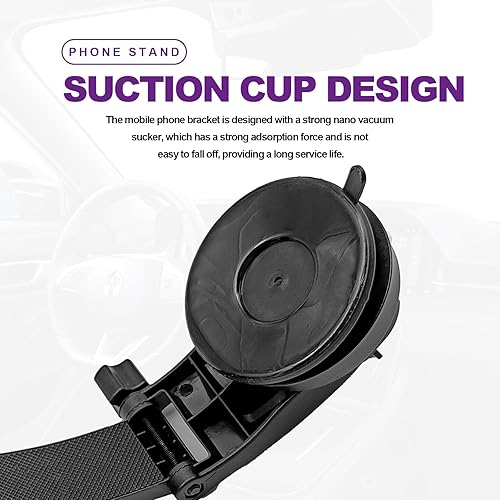 Miniatura 4 de Clip de montaje para teléfono de automóvil, soporte de teléfono 3 en 1 mejorado para automóvil, potente soporte de teléfono con succión al vacío