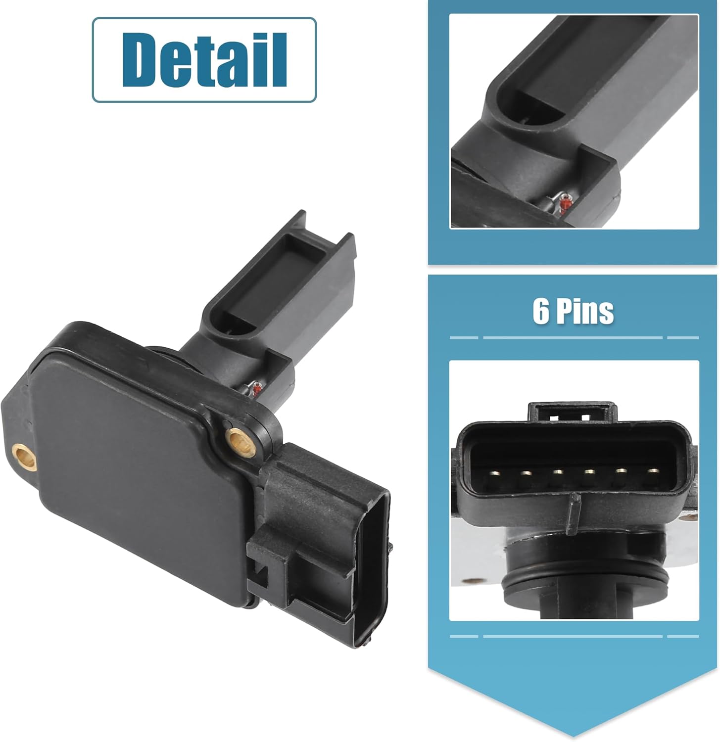 uxcell 1pcs Car Mass Air Flow Sensor Replacement Black for Ford Expedition 1999-2002