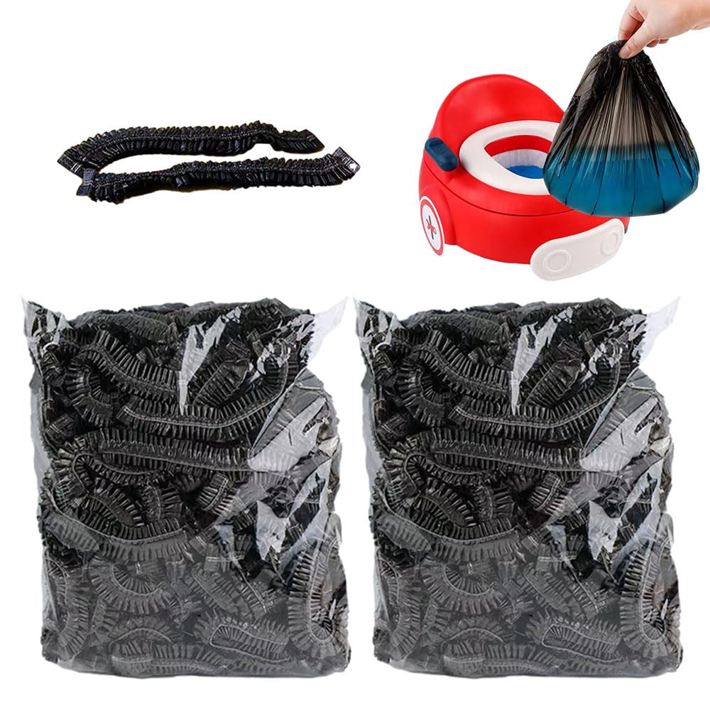 Potty Chair Liners with Elastic, Portable Potty Training Bags, Potty Refill Liners Disposable for Toddlers Kids and Baby,Toilet Seat Cover,17x8Inches,Clear 400pieces