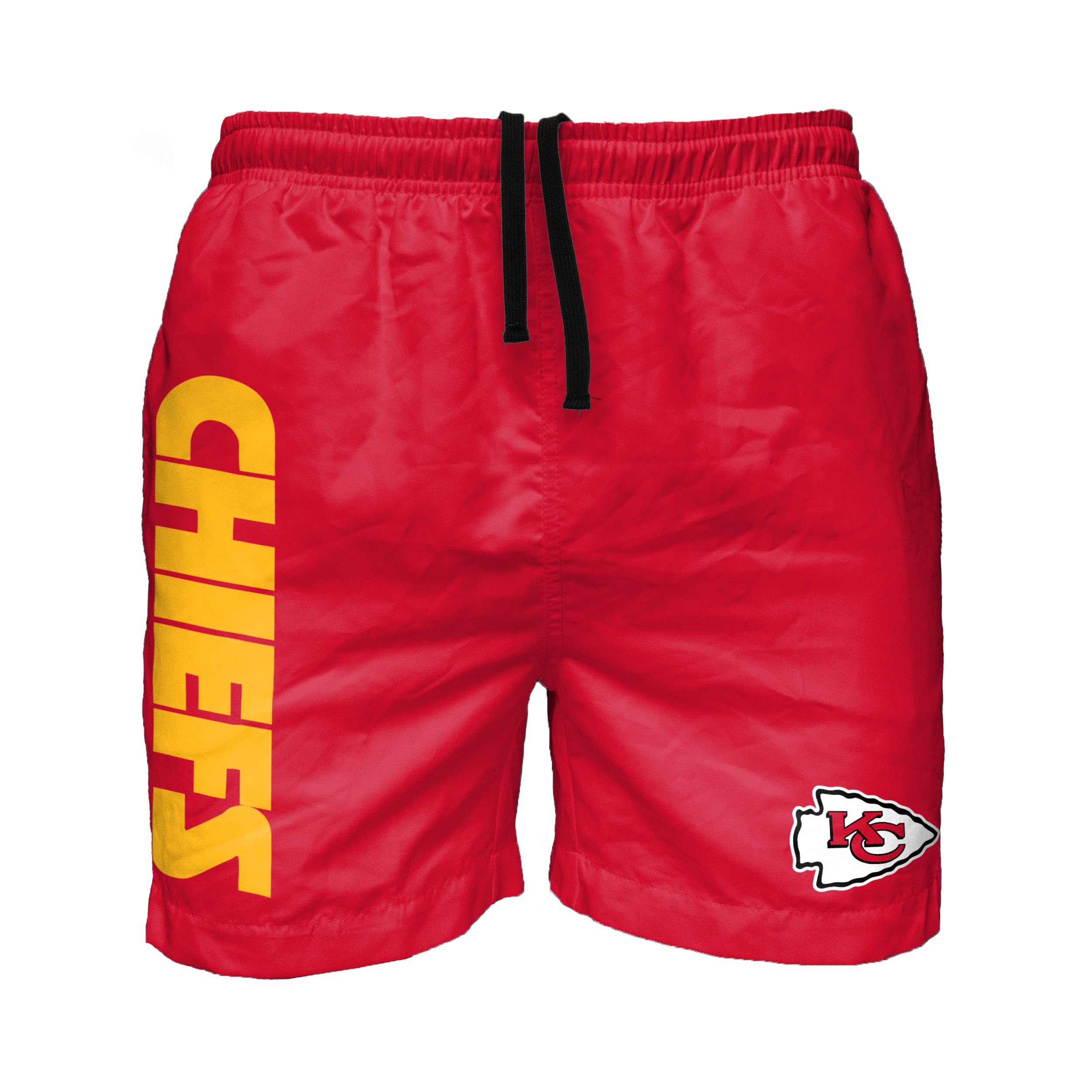 FOCOMen's NFL 5.5" Inseam Solid Wordmark Swimming Trunks