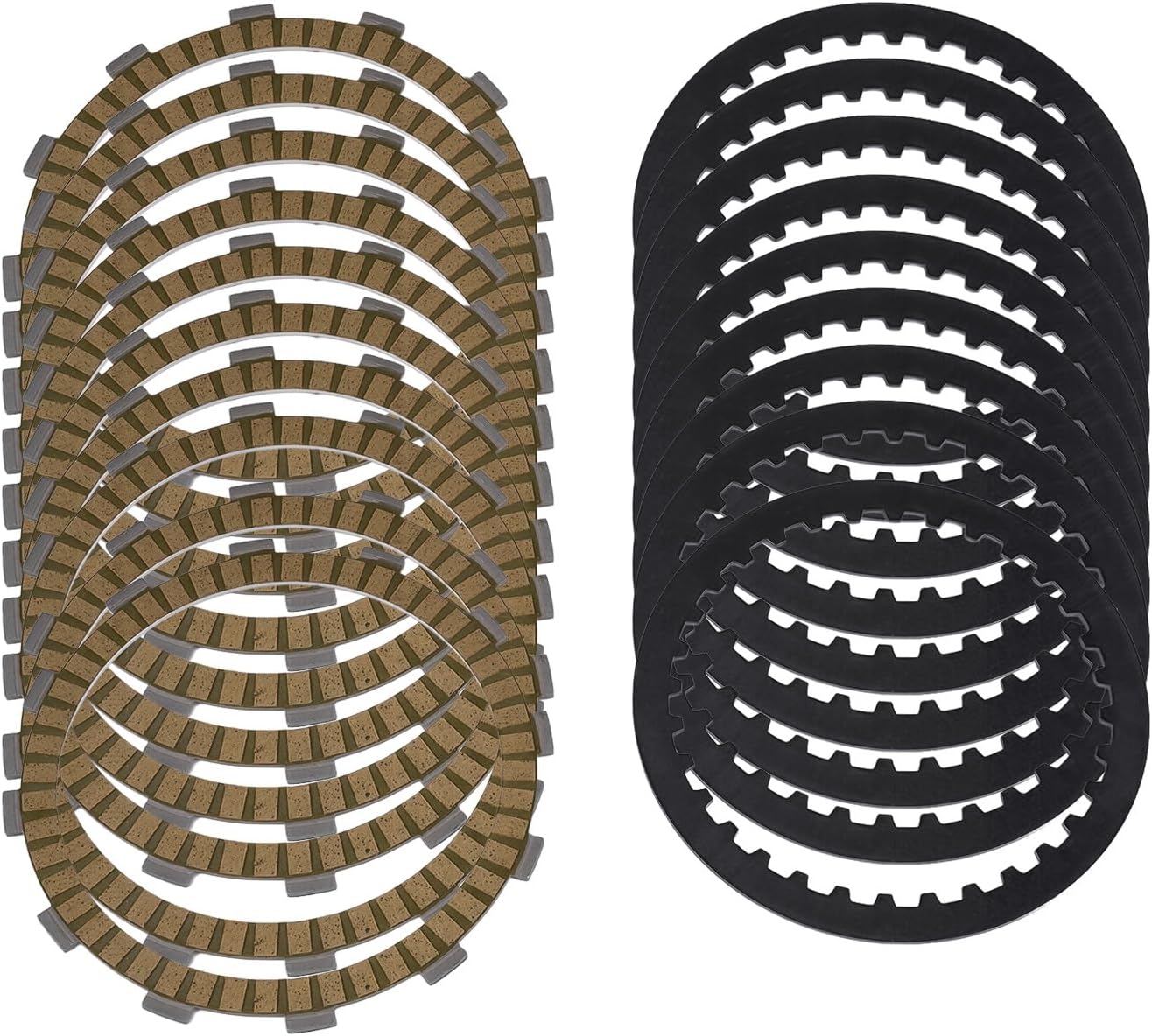 GELUOXI 19Pcs Extra Clutch Friction Steel Plates Kit Replacement for Harley Touring Softail Dyna Twin Cam Models 1999-2017 37932-98 37913-98