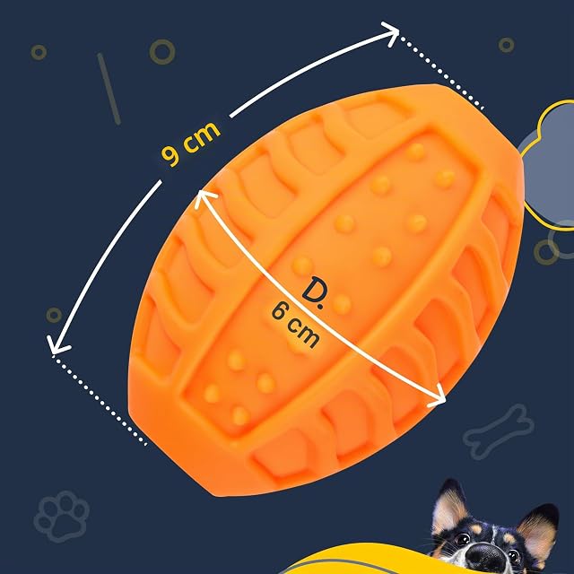 Foto 2 de 6 de FANCY Pets Rugby Pelota Interactiva para Perro, Juguete para Perros Pequeños y Medianos