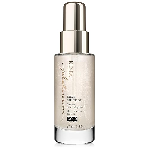 Kenra Professional Platinum Luxe Shine Oil | Gold Enriched Nourishing Elixir |Enhances Shine & Manageability | Thermal Protection Up To 450F |