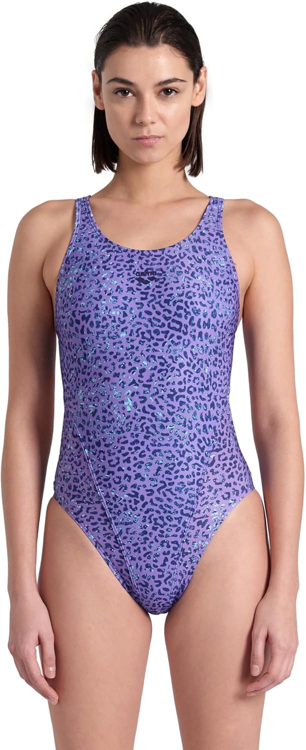 Arena Womens Arena Performance Women's Animalier Swim Tech Back Swimsuit Sports Pool Bathing Suit