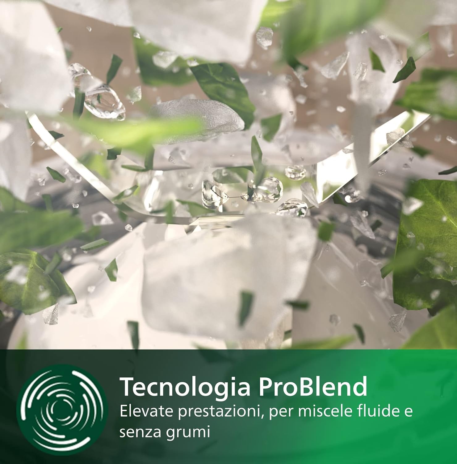 Philips Frullatore elettrico 5000 Eco Conscious, 350W, 0,6L, Bianco opaco | Bicchiere Tritan 600 ml, lama estraibile, tecnologia ProBlend, Senza BPA, borraccia Blend&Go, ricette app HomeID (HR2500/00)