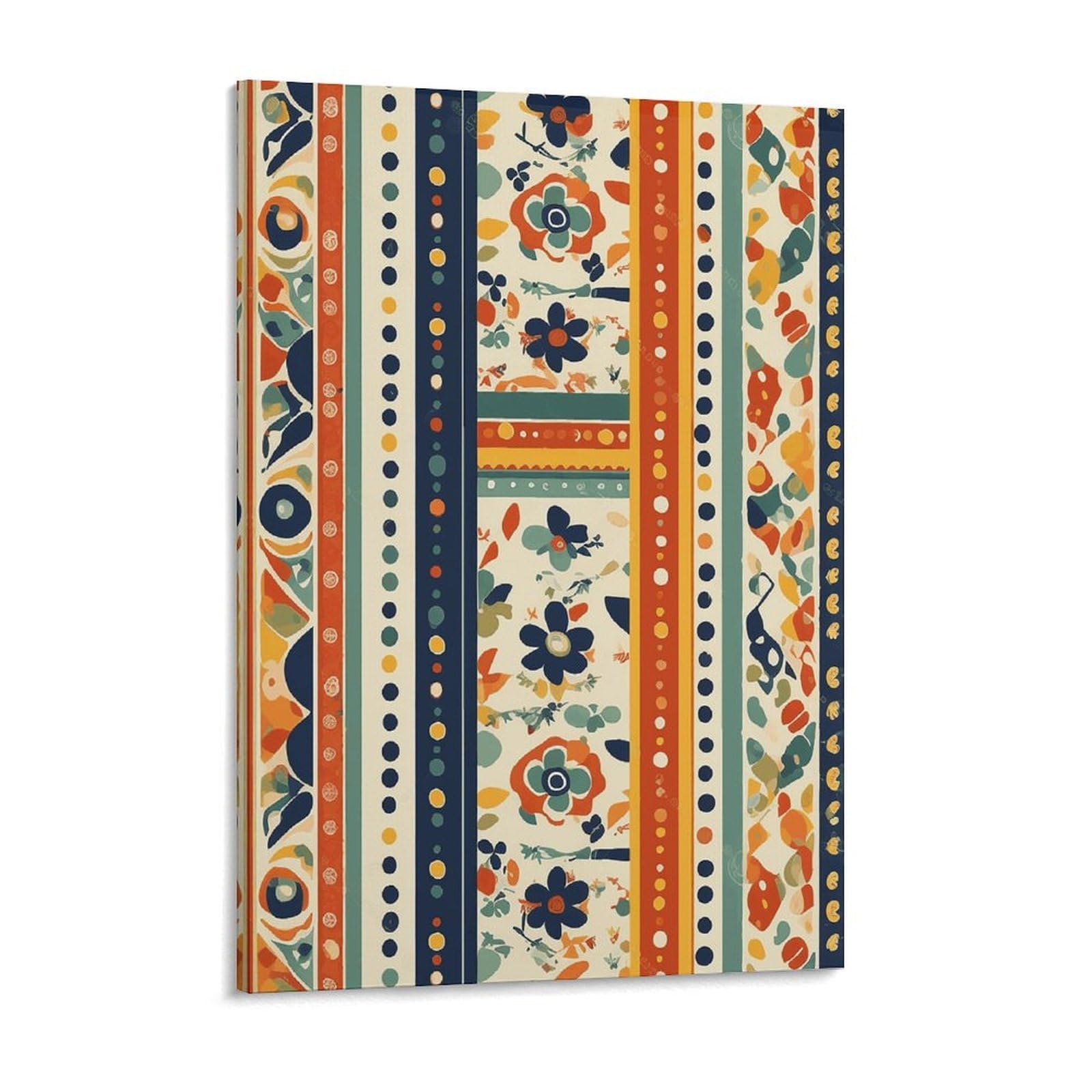 Different Color Shapes Canvas Wall Art for Bedroom 12x16inch Canvas Prints Artwork for Walls Modern Picture Artwork Painting for Living Room Aesthetic Wall Paintings for Bathroom Kitchen Offi