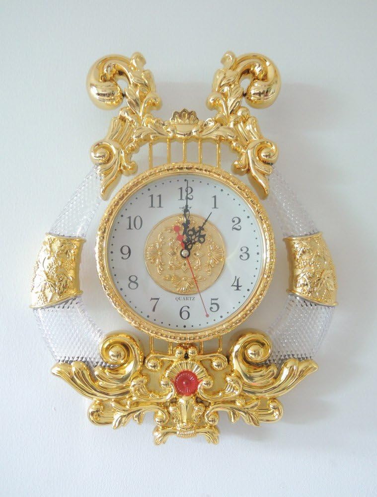 High-Grade Plating Days of the Piano Silent Wall Clock Muslim Watch Gifts Home Wedding Company Gifts,Gold