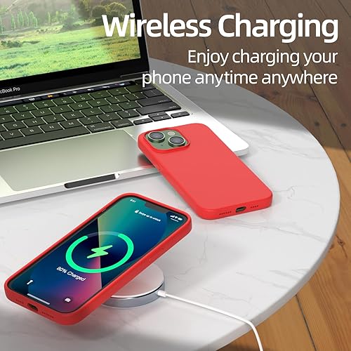 Miniatura 9 de Funda para iPhone 13, funda de silicona líquida, protección de cuerpo completo de grado militar, forro de microfibra resistente a los arañazos,