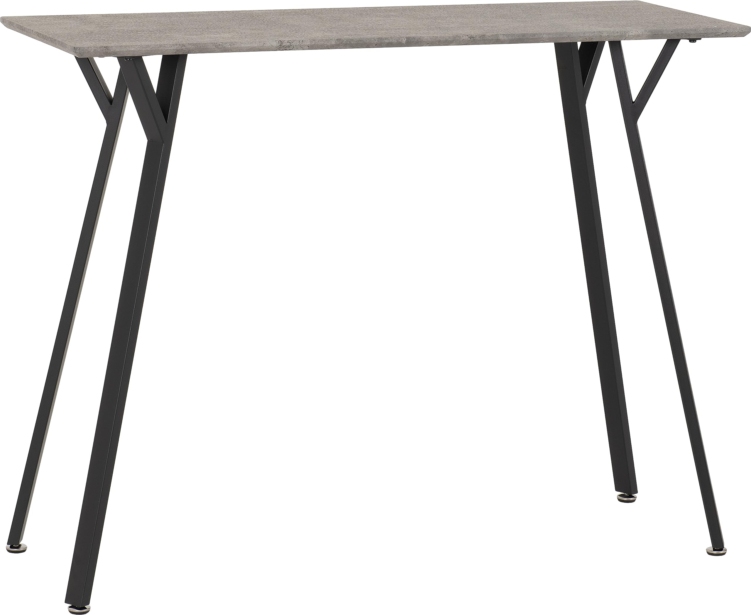 Quebec Breakfast Bar Table Concrete Effect Tall Metal Legs Kitchen