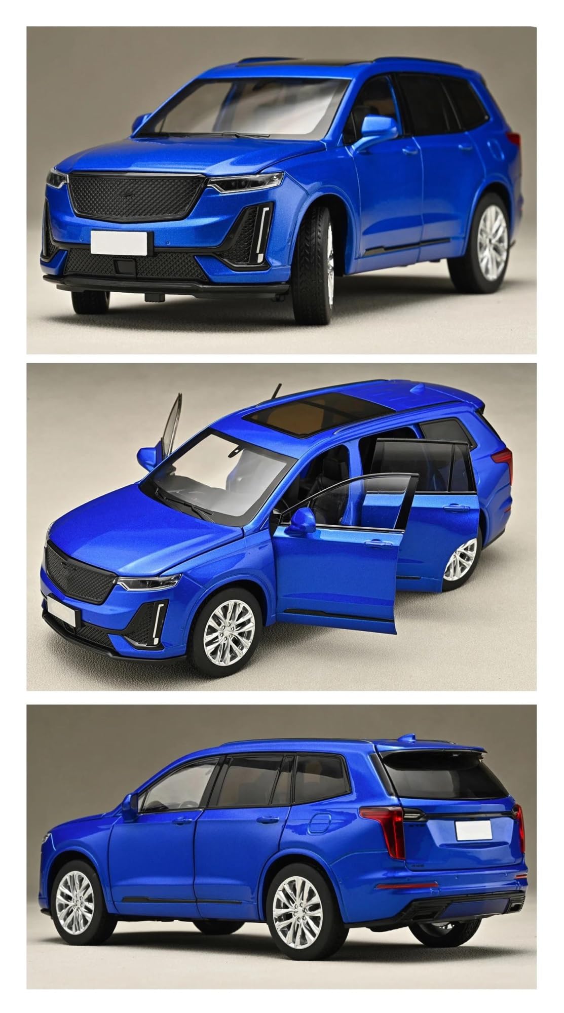 ONAIC Maßstabsmodelle Für Cadillac XT6 2023 Modellauto Sammlerauto | 1:24 Miniaturauto Legierung Modellfahrzeug(Blau)