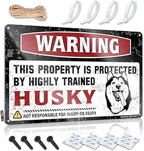 Funny Aluminum Sign – 'This Property Is Protected By Highly Trained Squirrels'
