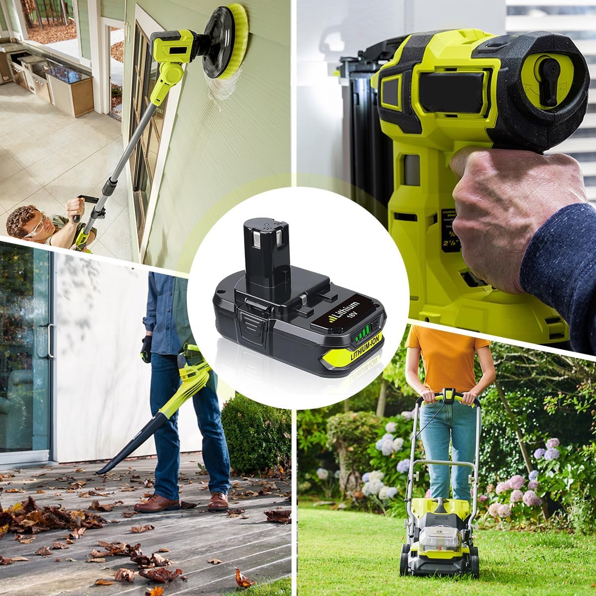 2P 3.6Ah Replacement for Ryobi 18V Battery Lithium Compatible with Ryobi Battery P108 P102 P103 P104 P105 P107 P109 P122 18 Volt Cordless Power Tools - Image 5