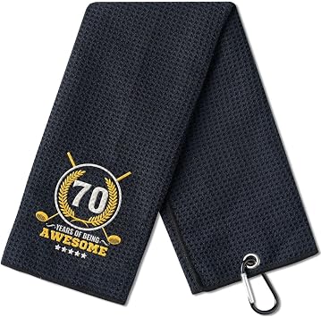 70th Birthday Gifts Golf for Men Golfer, Funny Golf Towels for Golf Lovers, Husband, Perfect for Dad, Boss, Grandpa for Birthday