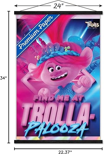 Miniatura 7 de Trends International Trolls Band Together - Póster de pared de amapola, 22.37 x 34.00 pulgadas, paquete de impresión premium y colgador negro