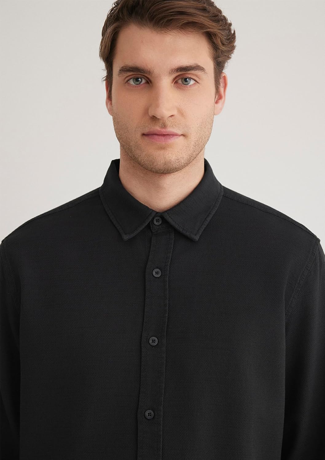 KEN BUTTON-UP SHIRT IN BLACK
