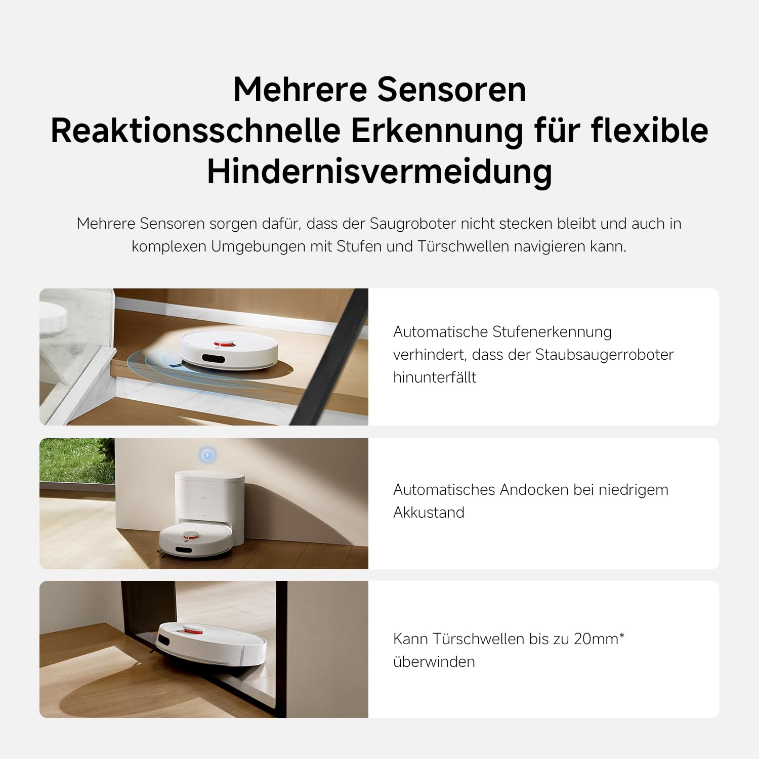 XIAOMI H40 Saugroboter, 10000Pa, LDS-Navigation, smarte Kartierung, Anti-Verwicklung, Auto-Entleerung, 180 Min Laufzeit, Home App & Sprachsteuerung