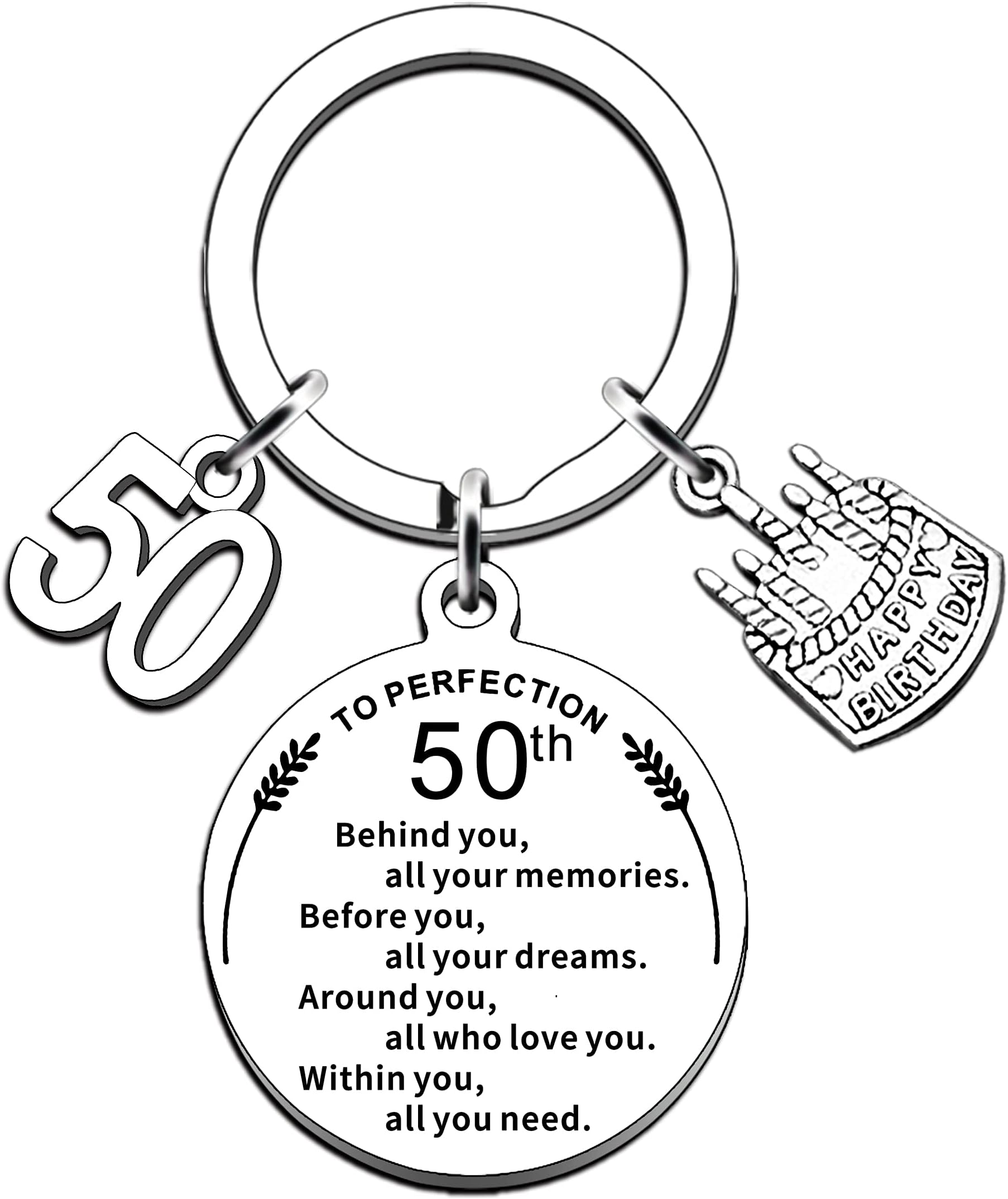 AMZQ Birthday Keyring Birthday Gifts for Women Men Boys Girls Inspirational Keychain Gifts for Family