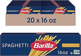 Barilla Spaghetti Pasta, 16 oz. Box (Pack of 20) - Non-GMO, Made with Durum Wheat Semolina - Kosher Certified