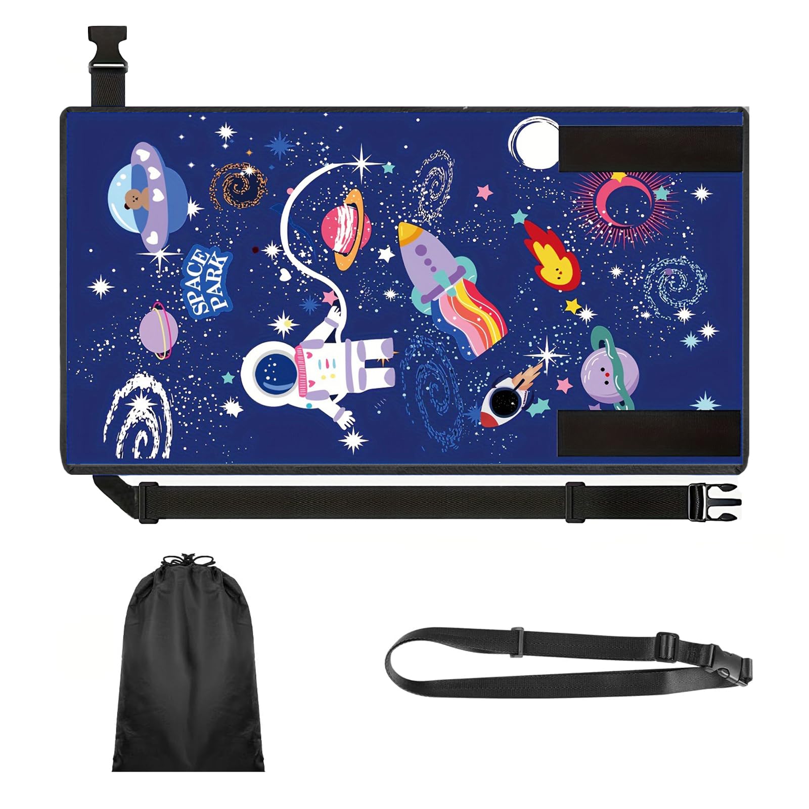 Dokeno Reposapiés de Avión para Niños, Extensor Asientos Avione, 77 x 44 cm, Reposapies Viaje Niños, Ligero, Portátil, Plegable, Cama de Viaje para Bebe Avion, Accesorios de Viaje en Avión