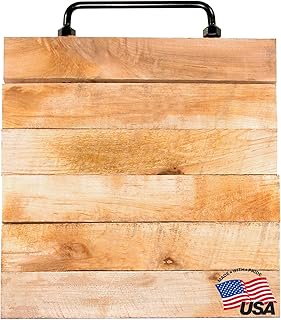 Buyers Products OP18X18 Hardwood Outrigger Pad, 18 X 18 X 2 Inch Thick, Crane Pad w/Floating Design to Help Avoid Cracking and Breaking, Improved Easy Grip Handle, Prevent Jack Sinking