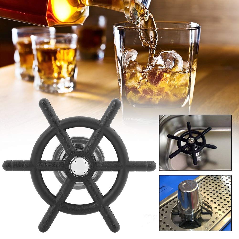 DeWin Glass Rinser, Pichet Rinser Bar en Acier Inoxydable Rince en Verre Tête de Robinet Rinser pour Tasse à Café en Verre Bar