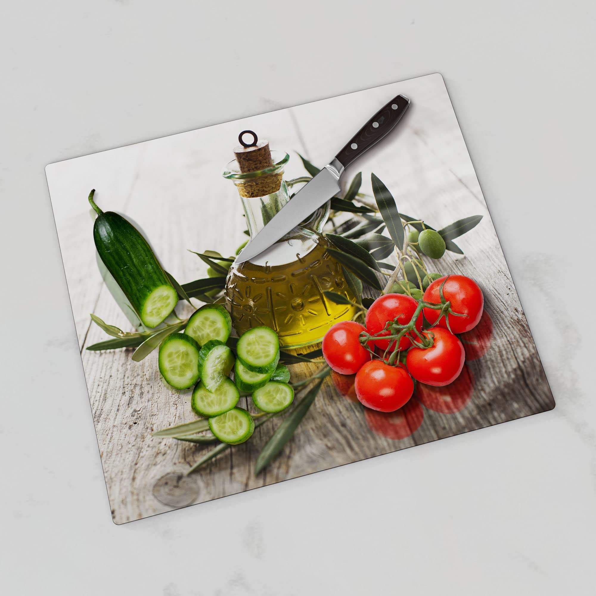 Ehskzjh Plaque De Cuisson En Verre Une Pièce 60 X 52 Cm Motif « Paire De Léopard Rare » Plaque