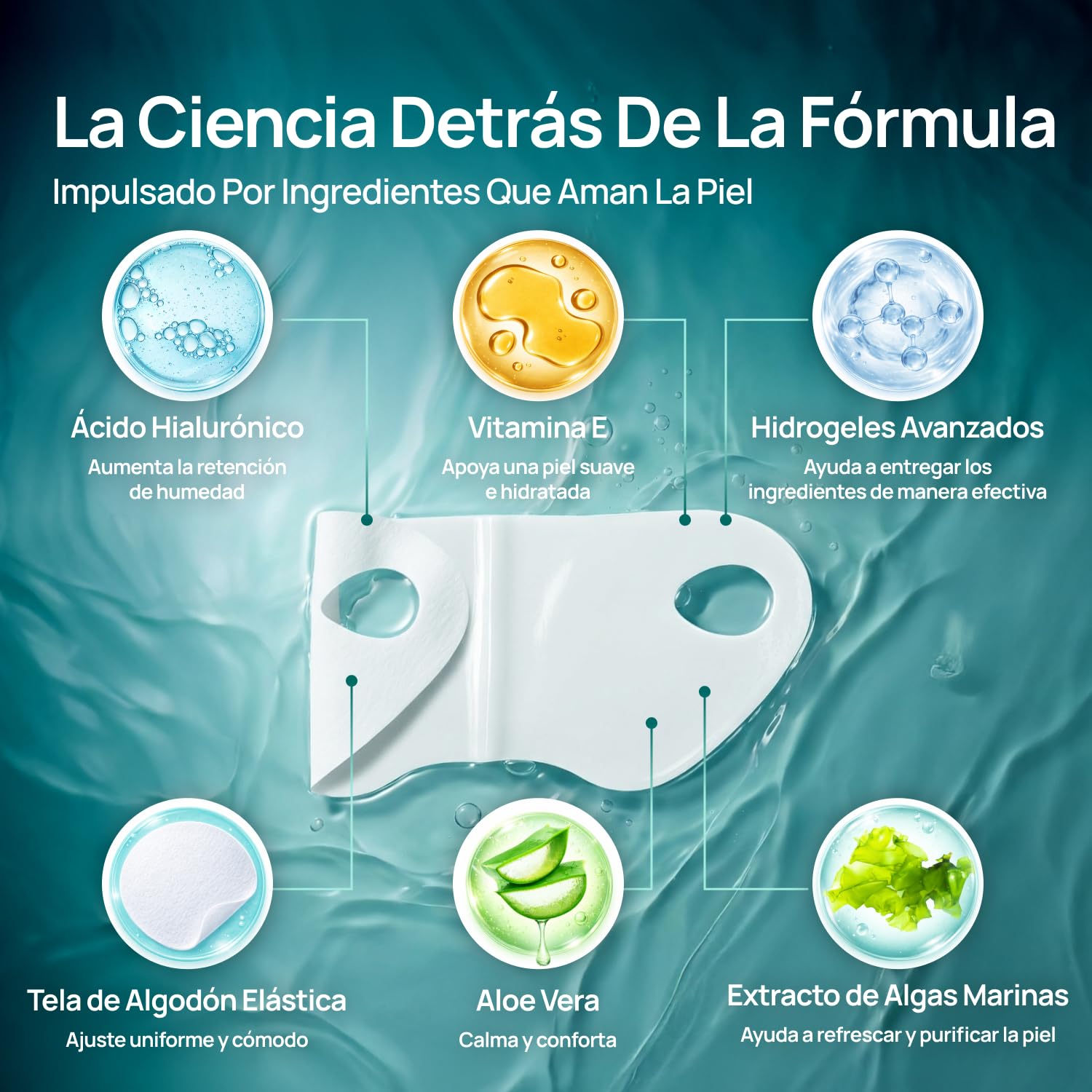 PLANTIFIQUE Maschera Viso Coreana Argilla Vulcanica - Purifica, Affina Pori, Idrata e Calma -110 g & Doppio Mento Cintura Viso V-Line - Soluzione Naturale per un Aspetto Giovane e Fresco - 5 Maschere